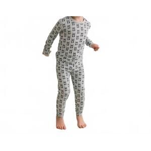 NEW KICKEE boy's long sleeve pajama set in grey